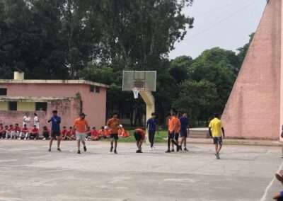 Students Playing Basketball