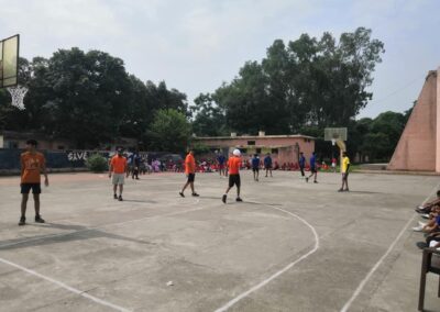 Students Playing Basketball